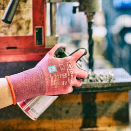 Gebol Master Flex Lady Work Gloves with PPU Nitrile Coating Nitrile Gloves Dermatologically Tested Gardening Gloves with Grip for Women Size XS (Size 6) Pink 6 Pairs Multipack