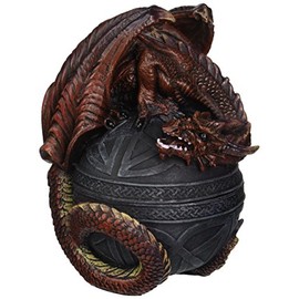 Design Toscano CL551022 Dragon Protector of the Celtic Orb Sculptural Box,full color