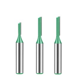 Boxonly 3 PCS Straight Router Bit Set 8mm Shank,Double Flute Woodworking Milling Cutter Router Bit Sets 3mm 4mm 5mm Cut Diameter Cutting Trimming Cutter Routing Bits