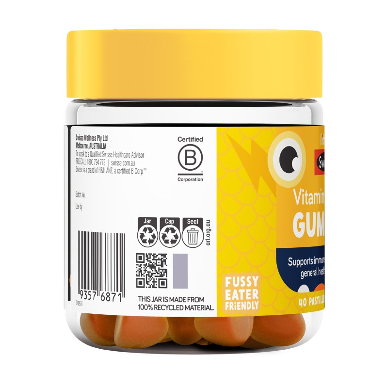 Swisse Little Swisse Vitamin C + Zinc Gummies 40 Pack
