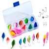 Premium 18-piece bait set with rubber baits, spoons, hooks with