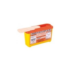 HDmirrorR SharpsGuard Orange Lid 1 Litre Colour Coded Sharps Bin