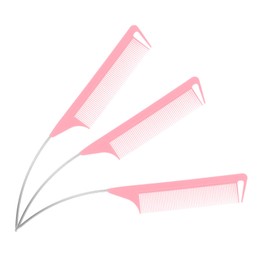 IWOWHERO Professional Hair Styling Tools 3pcs Steel Needle Rat Tail Comb Hair Combs for Women with Brush for Dandruff