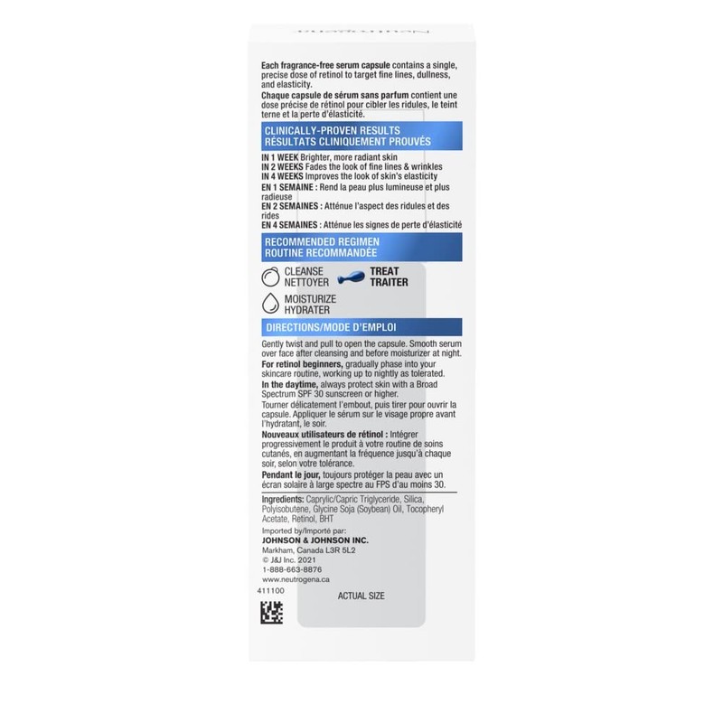 Neutrogena Rapid Wrinkle Repair Retinol Serum Capsules, for Wrinkles, Dark