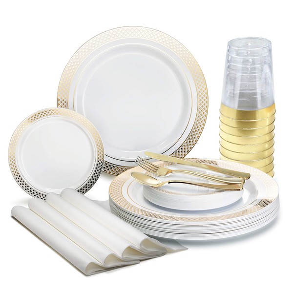 " OCCASIONS " 280pcs set (40 Guests)-Heavyweight Wedding Party Disposable
