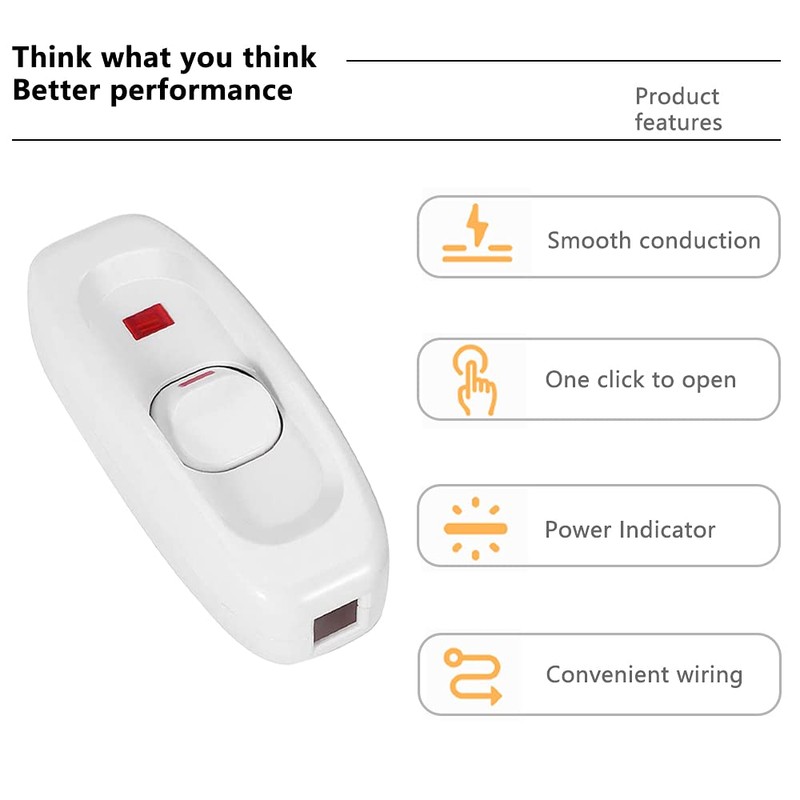 CYIOU 2Pcs Inline Switch Low Profile Torpedo Feed Through Switch