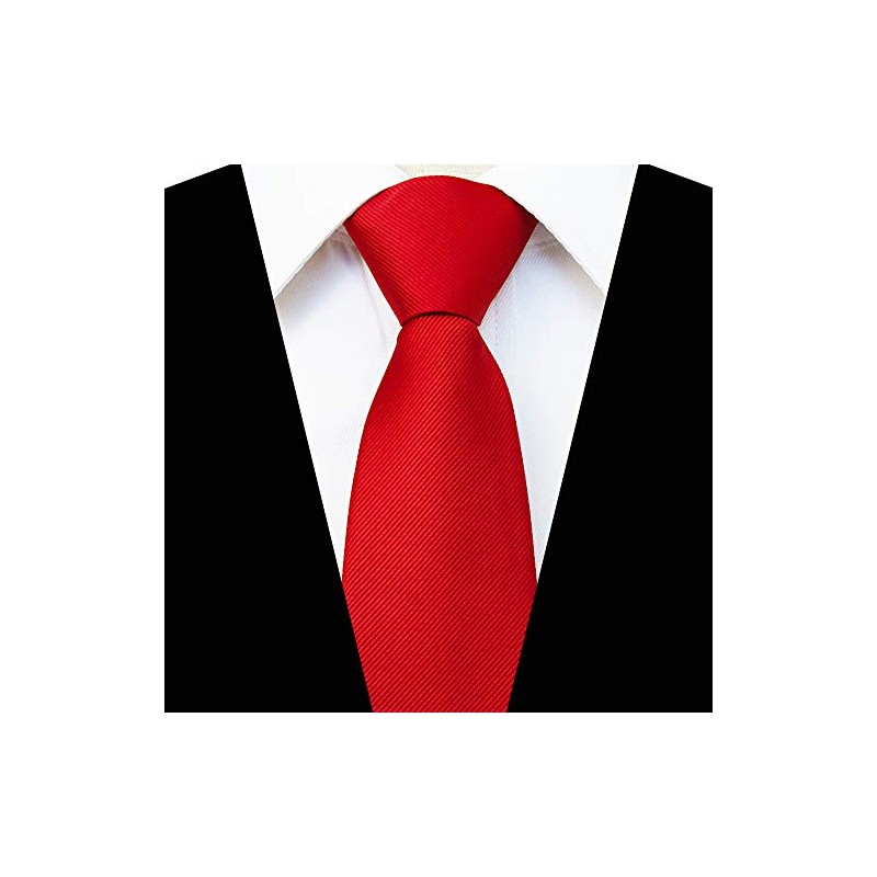 JEMYGINS Mens Red Pre-tied Tie Adjustable Neck Tie