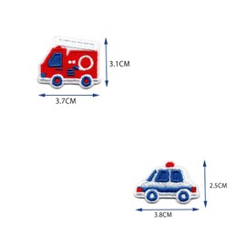 HUIKKJP Embroidery Vehicle, Shovel Car Motif, Decoration, Applique, Set of 9, Patches, Patches, No Ironing, Embroidery Patches, DIY Clothes, Repair, Boys, Children, Kindergarten, Nursery, Celebrations