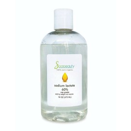 SODIUM LACTATE for Soap Making & Lotions | 60% USP Pure Natural Preservative | Harder Bar of Soap, Bigger Yield, Faster Cure Time, Provides Moisture | 16 oz