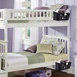 IGNPION Net Bedside Hanging Storage Bed Pockets Baskets Dormitory Bed Organiser Caddy Mulit-purpose Hanging Storage Bag for Home Office School Dorm Hospital, Black