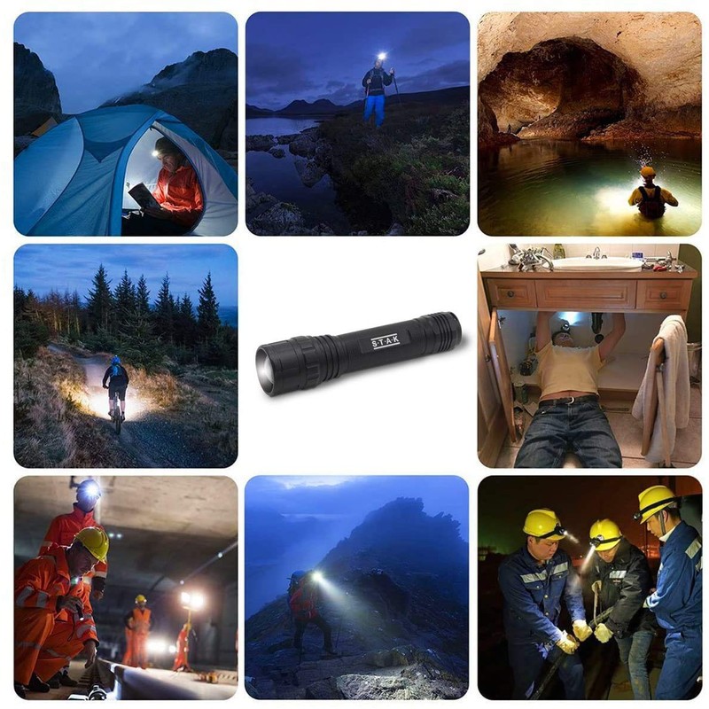 Stak Super Bright LED Flashlight (1600lm, CREE XHP 50 20W).