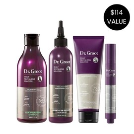 Dr. Groot Complete Set to Reduce Hair Loss Bundle Shampoo, Serum, Conditioner, Miracle in Shower Treatment Full Size