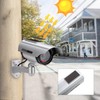 AlfaView Dummy Camera, Solar Panel, Security Camera, Red LED Flashing,