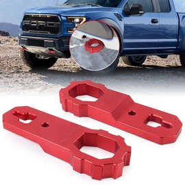 PXPART Red Tow Hooks, Front Bumper Heavy Duty Towing Replacement Hooks Kit Compatible with Ford F-150/Raptor 2009+