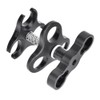 Aluminium Alloy Black Diving Triple Ball Clamp Outdoor Camera Arm