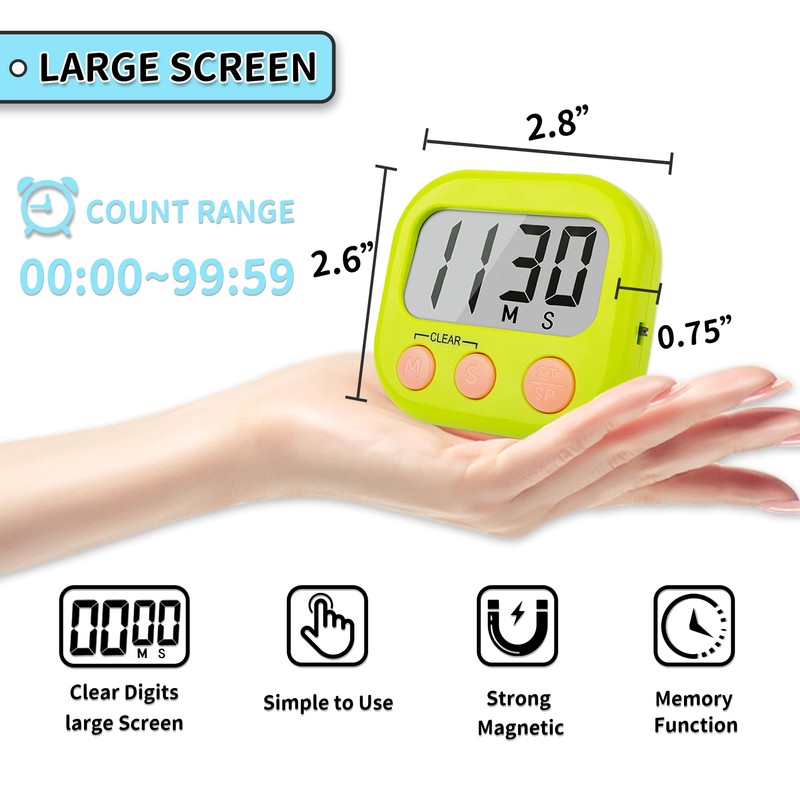 Classroom Timers for Teachers Kids Large Magnetic Digital Timer 12