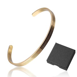 1-Piece Arabic Style Bracelet with 1-Piece Jewellery Box, Women's Bracelet, Open Bracelet, Bracelet with Engraving Made of Stainless Steel, Suitable for Daily Commuting, Thanksgiving, Birthday,