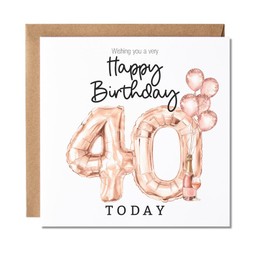 Maise & Rose 40th Birthday Card For Her | Womens 40th Birthday Card | 40th Birthday Card For Friend | P178