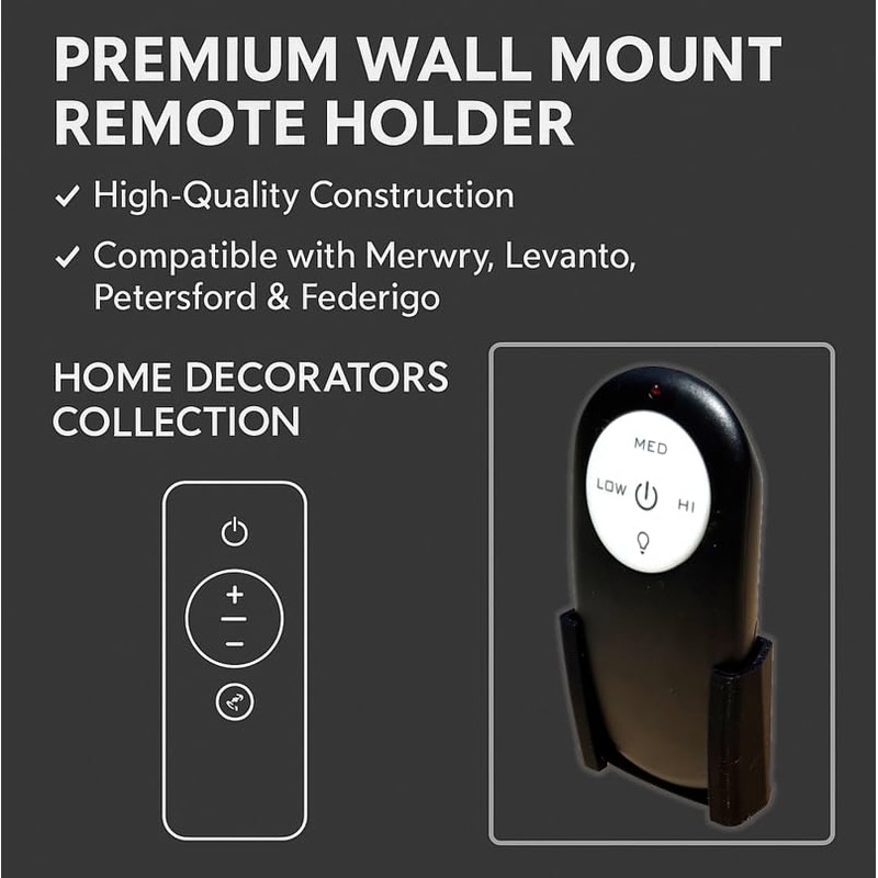Fan Remote Holder Wall Mount for Home Decorators Merwry, Levanto,