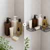 Corner Bathroom Shelf for Shower Storage - No-Drill Adhesive Iron