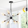 HOXIYA DIMMABLE Modern Sputnik Chandelier 26.3" Light Fixture, Plug in