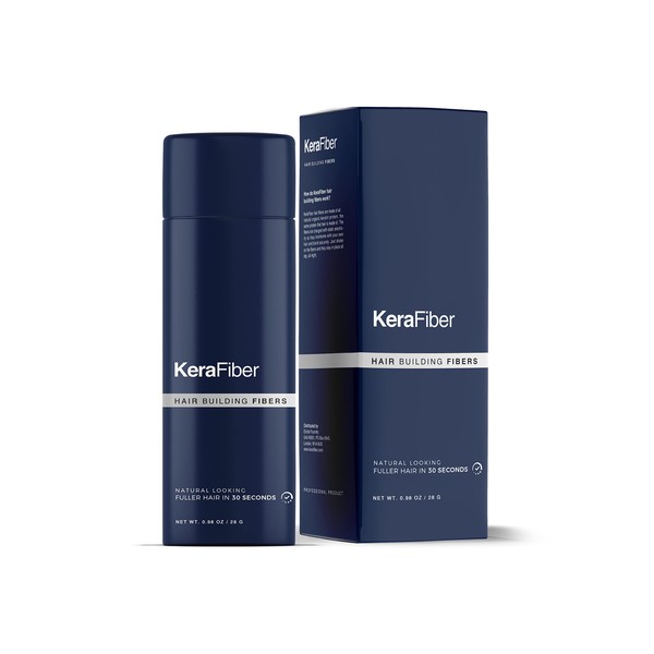 KeraFiber Hair Building Fibres - Natural Keratin Hair thickener Fibres, Hair Powder for Men and Women, Full Head of Hair in 30 Seconds-Hair Fibres Dark Brown