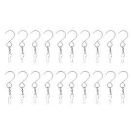 20pcs Wind Spinner S Hook Clips 360 Degree Rotation 304 Stainless Steel Dual Clip Wind Spinners Hangers for Plants Silver