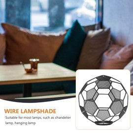 ARTIBETTER Football Lampshade Lamp Shade Lampshade for Lamp Lampshade for Pendant Lamp Metal Chandelier Shade Restaurant Lampshade Metal Lampshades for Ceiling Lights Hollow Out Light Shade