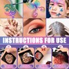 FAMKEEP Glitter Tattoo Set Children, Temporary Glitter Tattoo, 42 Colours