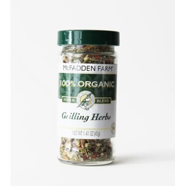 McFadden Farm Organic Grilling Herbs, Seasoning Blend, Grown and packed in U.S.A., 1.41 oz. glass jar