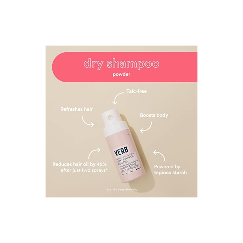 VERB Dry Shampoo Powder – Vegan translucent Powder Refreshes Hair,