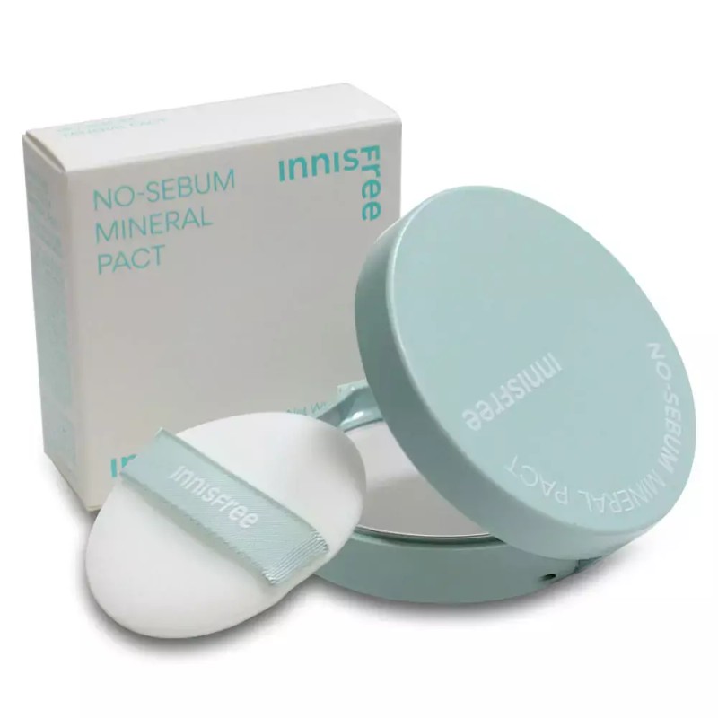 Innisfree 이니스프리 노세범 미네랄 팩트 8.5g 피지케어로 뽀송한 피부 기름종이