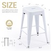 Vogue Furniture Direct 24" High Bar Stools Backless White Metal