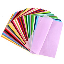 400 Sheets of Transparent Paper Colourful, 36 Colours Tissue Paper, Tissue Paper DIN A4, Glossy Paper for Crafts, Craft Paper for Christmas, Birthday, Wedding Decoration Packaging