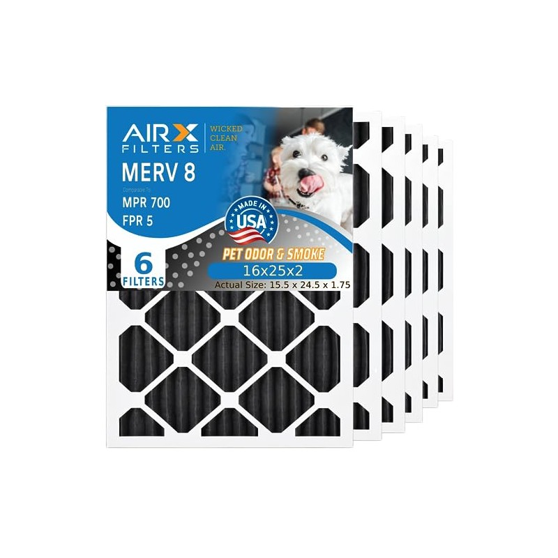 AIRX FILTERS WICKED CLEAN AIR. 16x25x2 Air Filter Odor Eliminator