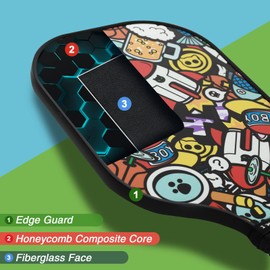 Incisae Pickleball Paddles, Fiberglass Pickleball Rackets, Cooling Towel and Pickleball Bag - Indoor & Outdoor Pickleball Set for Beginners & Intermediate Players…