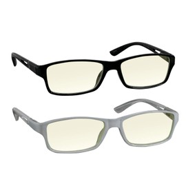 TruVision Readers Blue Light Blocking Reading Glasses 9604HP - 2 PK - Black & White - 1.50