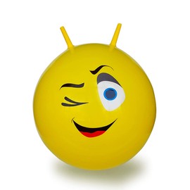 JAMARA 460459 Eye Bouncy Ball, BPA-Free, up to 50 kg, Promotes Balance and Motor Skills, Robust and Durable, Easy to Clean, Yellow