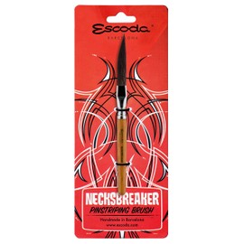 ESCODA Set of 3 Pinstriping Brushes - No. 8, No. 4, No. 1 Flat Oblique Rounded Long Set Series Necksbreaker Pinstriping Longliner Details Professionally Handmade in Barcelona