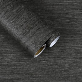 FANCYEASY 15.7"x472" Dark Grey Wood Contact Paper Peel and Stick Wood Grain Contact Paper for Countertops Waterproof Self Adhesive Removable Grey Wallpaper Vinyl Roll for Living Room Bedroom Cabinets