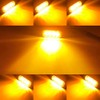 4pcs Ultra Thin 4LED Emergency Warning Lights Amber Hazard Flashing