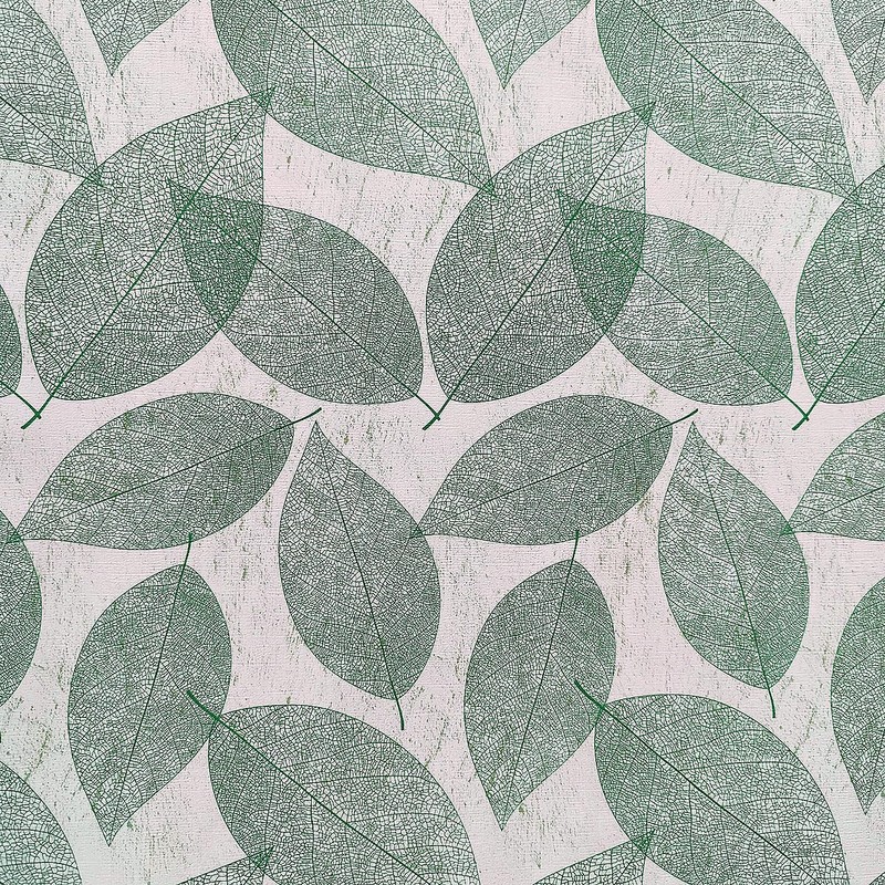 Oilcloth Tablecloth Small Leaves Green Rectangular 100 x 140 cm