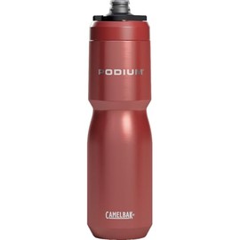 CamelBak Podium Steel Insulated Stainless Steel Bike Water Bottle – for Cycling, Fitness & Sports- Fits Most Bike Cages, 22oz - Sierra Red