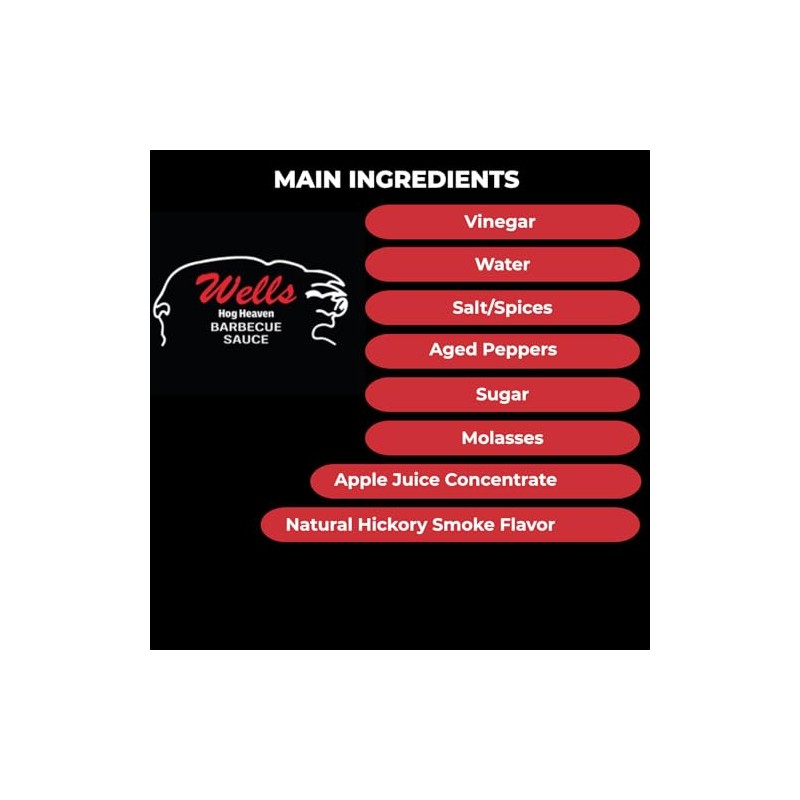 Wells Hog Heaven Barbecue Sauce (16 Fluid Ounces) | Carolina