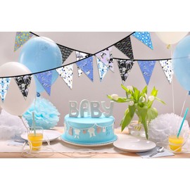 Bandera de tela para decoración de fiesta temática de estrellas y guerras, suministros de fiesta de cumpleaños de estrellas y guerras, banderines de cumpleaños mandaloriano para niños, adolescentes,