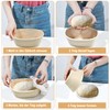Herboom Set of 2 Proofing Baskets for Bread Baking, Round