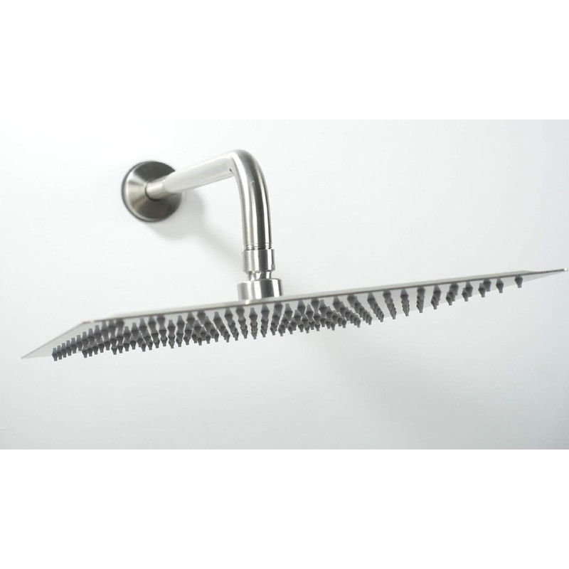 Large Rain Shower Head, NearMoon Luxury Square Stainless Steel Rainfall