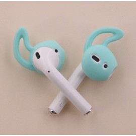 ALXCD Ear Cover Ear Hook Replacement for Airpod Headset MMEF2AM/A, 3 Pair Anti-Slip Silicone Ear Tips, Fit for Airpod 1 Airpod 2 Sport White/Black/Green