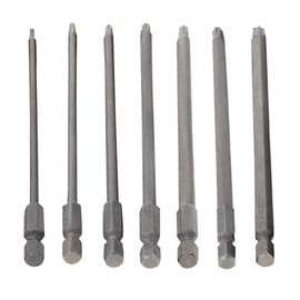 Utoolmart Torx Bits Set 7pcs 1/4 Inch Hex Shank T10 T15 T20 T25 T27 T30 T40Screwdriver Bit Set 150mm Length S2 Screw Driver Kit Tools