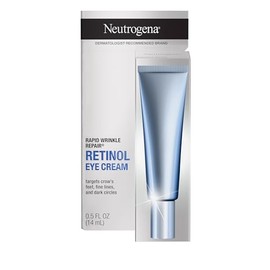 Corrección rápida de arrugas de ojos, Neutrogena, 0.5 onzas, Crema para ojos | For Dark Circles, Anti-Aging Under Eye Cream, Retinol & Hyaluronic Acid